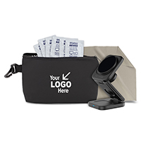 8 pcs Tech Kit in Black Mesh Zipper Pouch